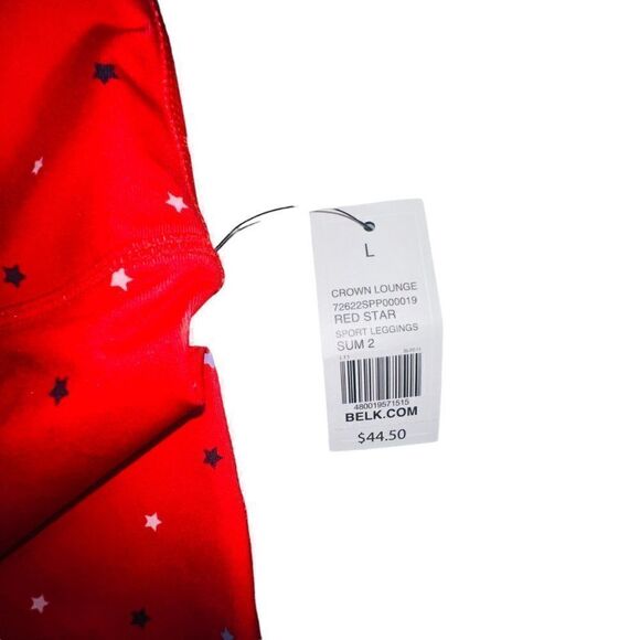 Crown & Ivy Printed Leggings Red Star Women's Large (L)  NWT - Picture 7 of 9